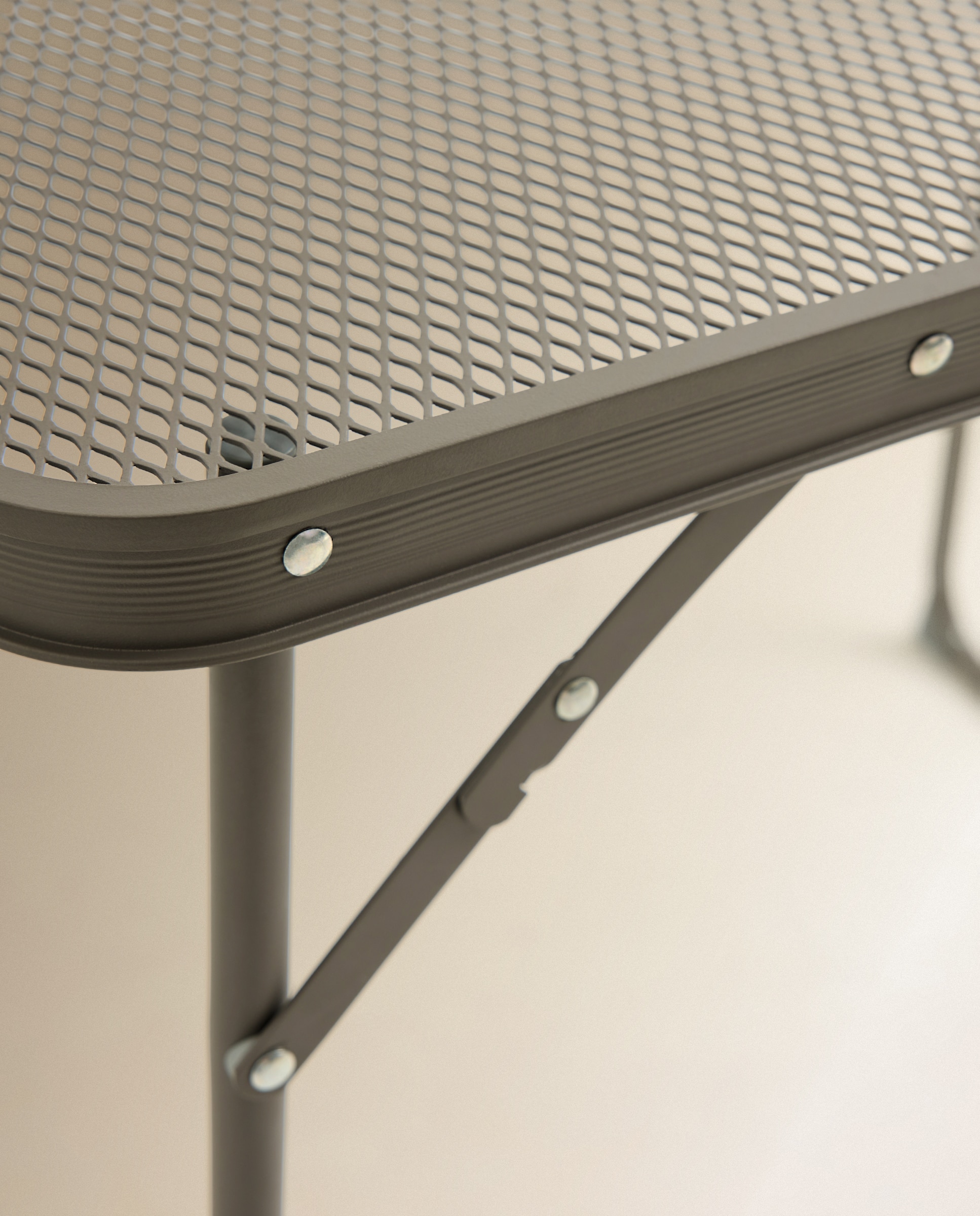 Mesa Dobrável de Aço com Grelha Safari Campo e Praia Antracite-5