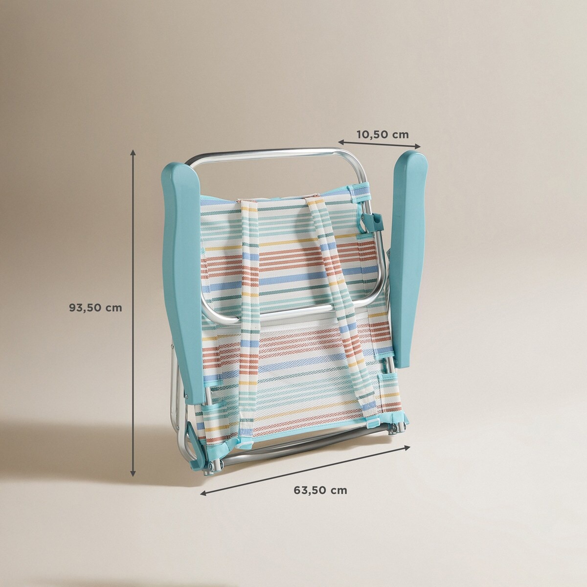 Cadeira Baixa Tipo Mochila Dobrável Coast Campo e Praia Multicolor-10
