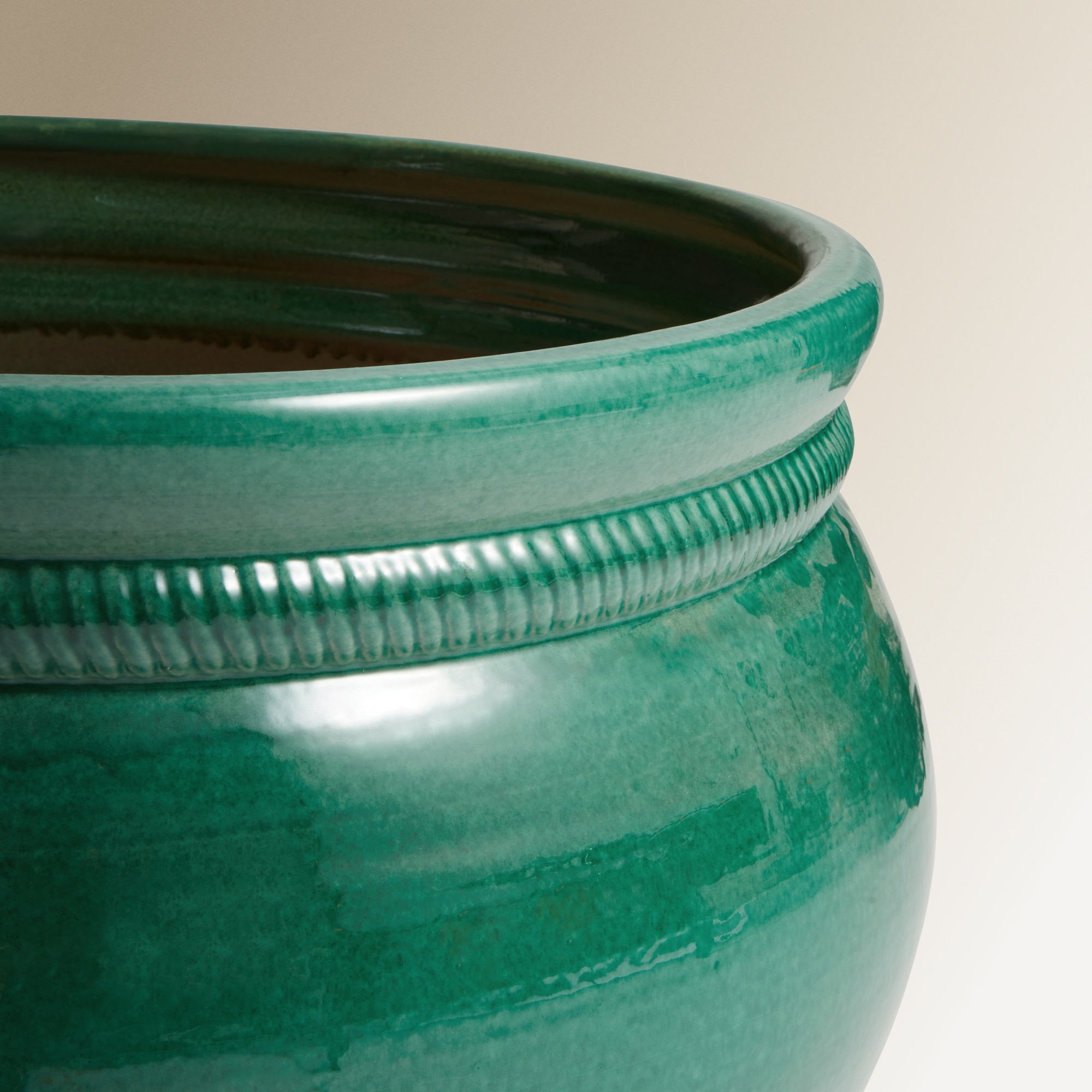 Suporte para vasos de barro esmaltado Sagres Verde-3