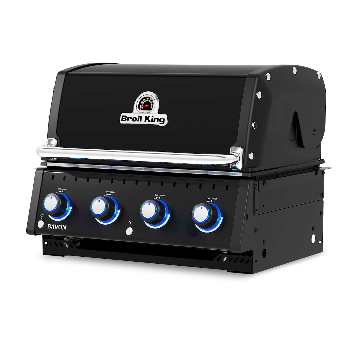 Barbecue a Gás Encastrável com 4 Queimadores Baron 420 Preto-1