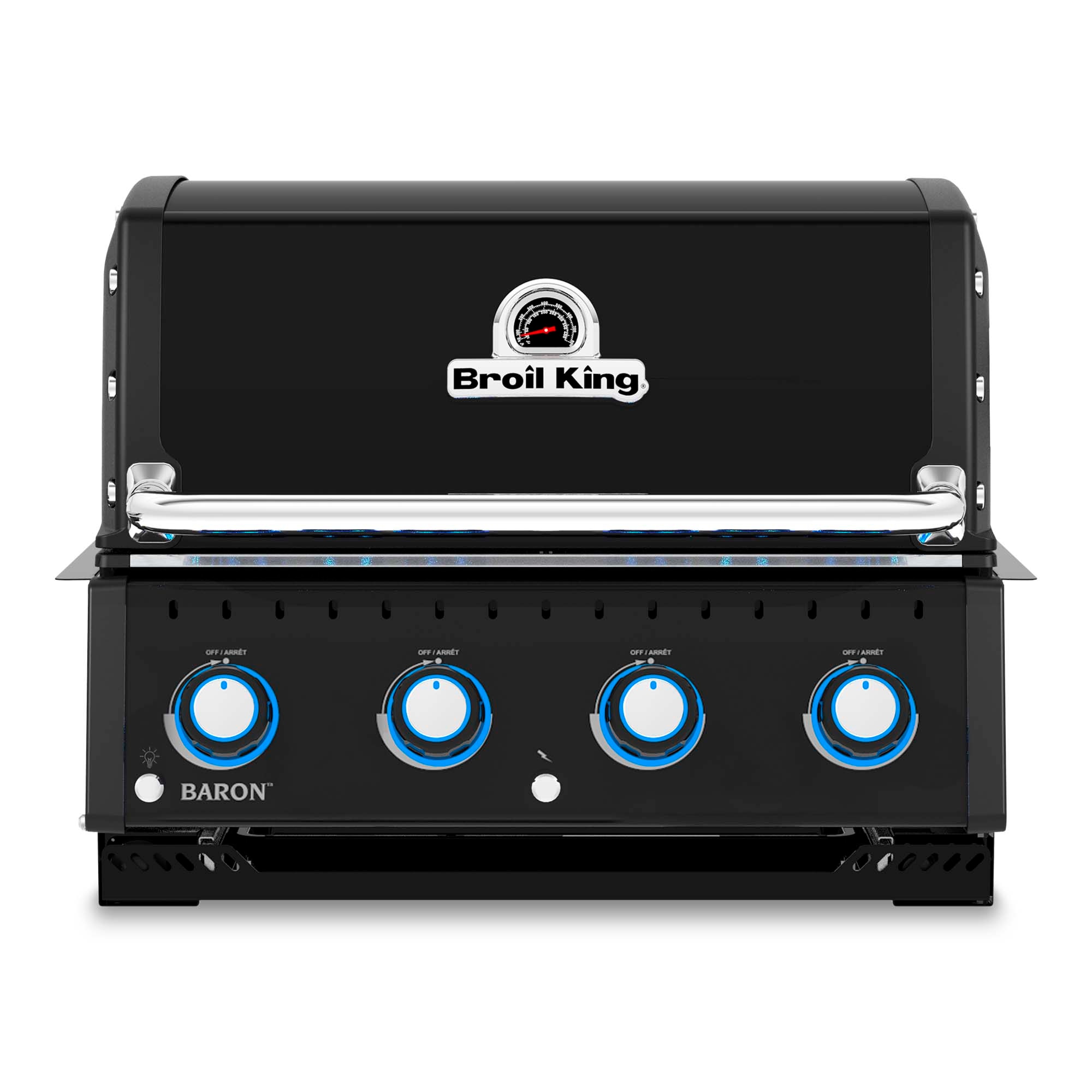 Barbecue a Gás Encastrável com 4 Queimadores Baron 420 Preto-2
