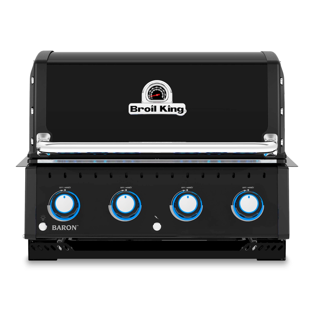 Barbecue a Gás Encastrável com 4 Queimadores Baron 420 Preto-2