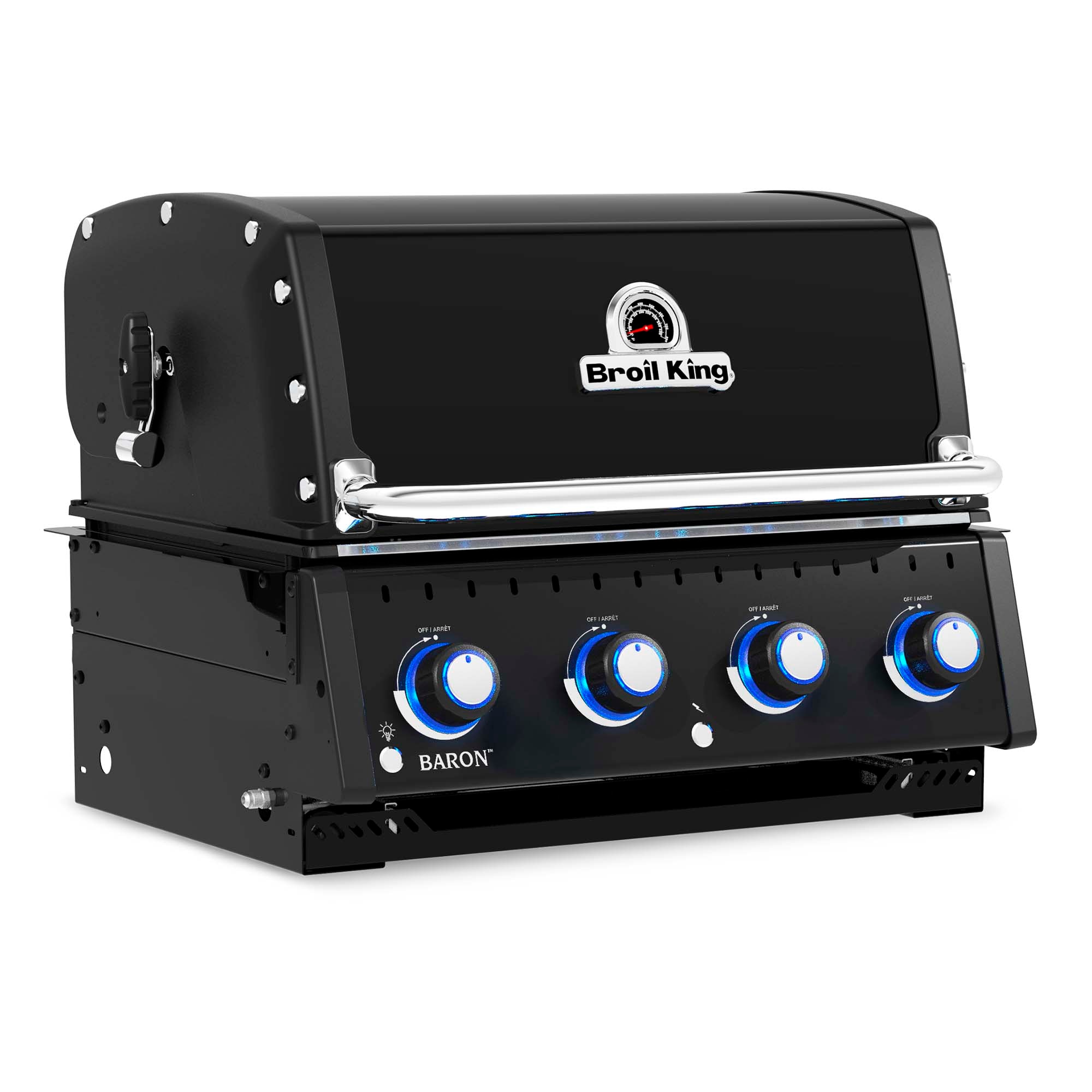 Barbecue a Gás Encastrável com 4 Queimadores Baron 420 Preto-4