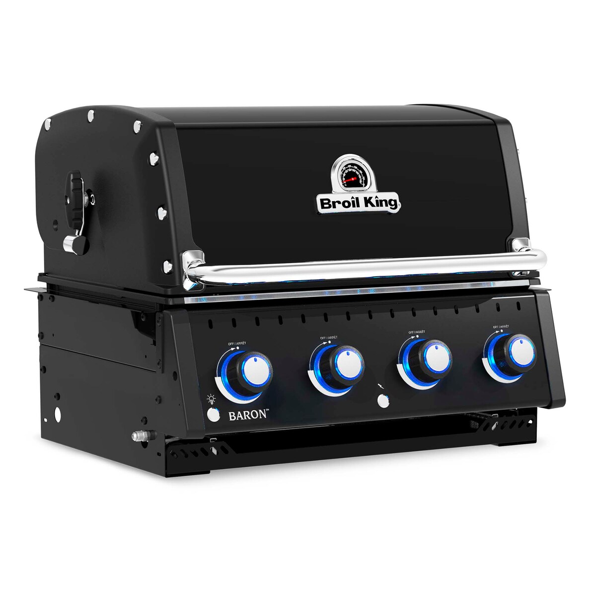 Barbecue a Gás Encastrável com 4 Queimadores Baron 420 Preto-4