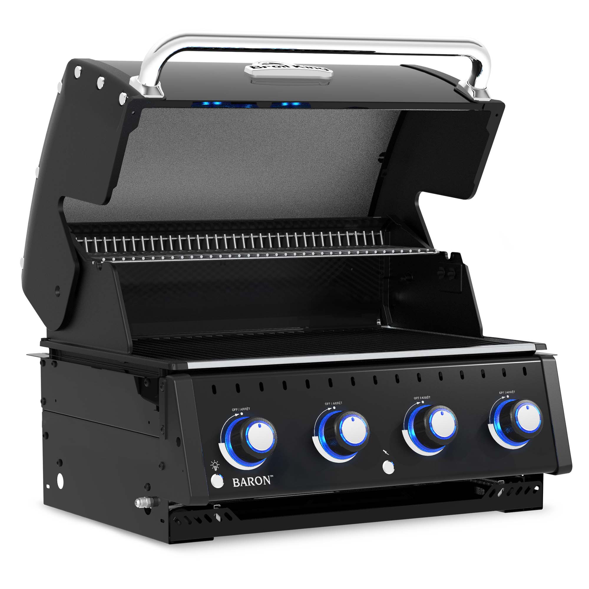 Barbecue a Gás Encastrável com 4 Queimadores Baron 420 Preto-5