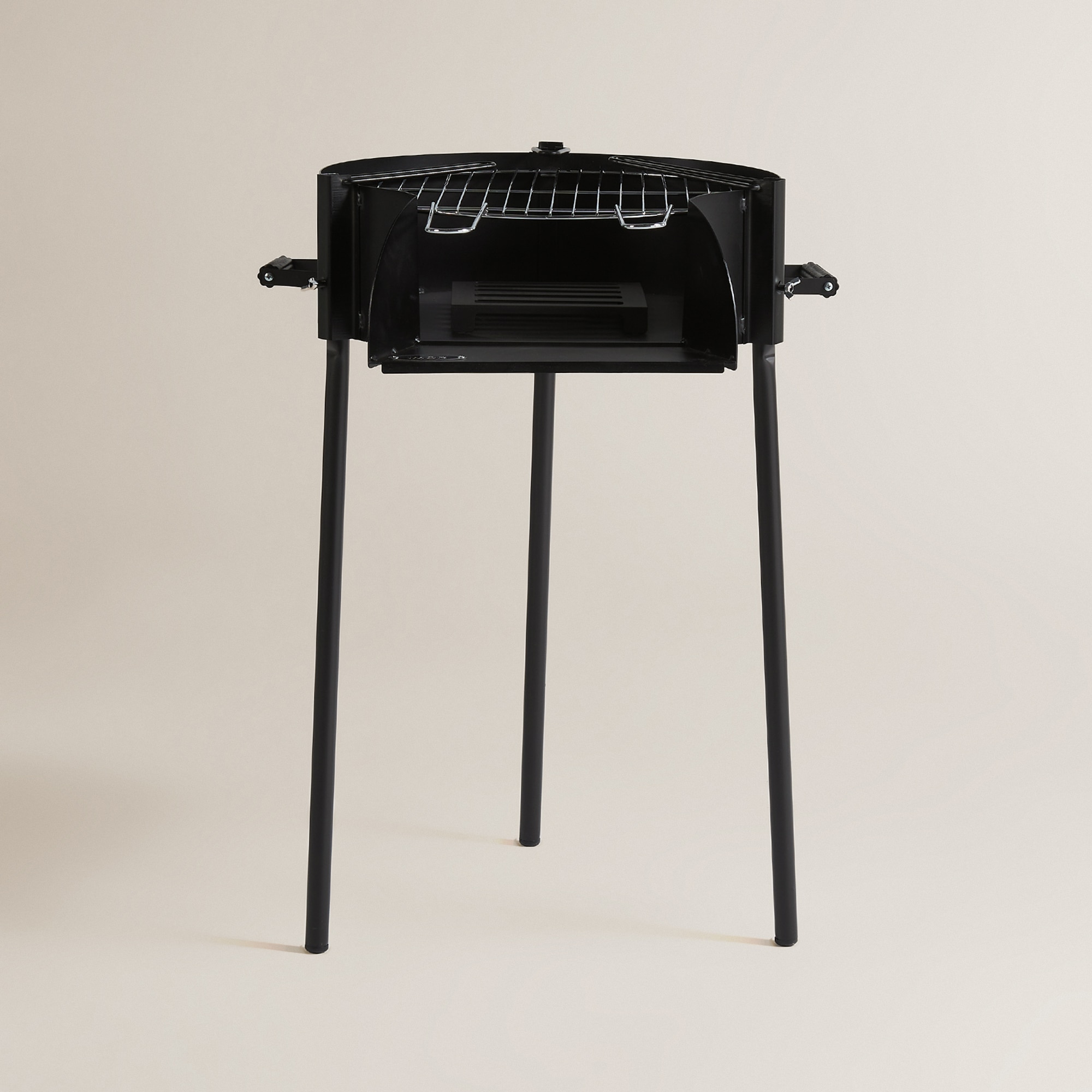 Barbacoa de carbón y paellera Valencia Imor Negro-2