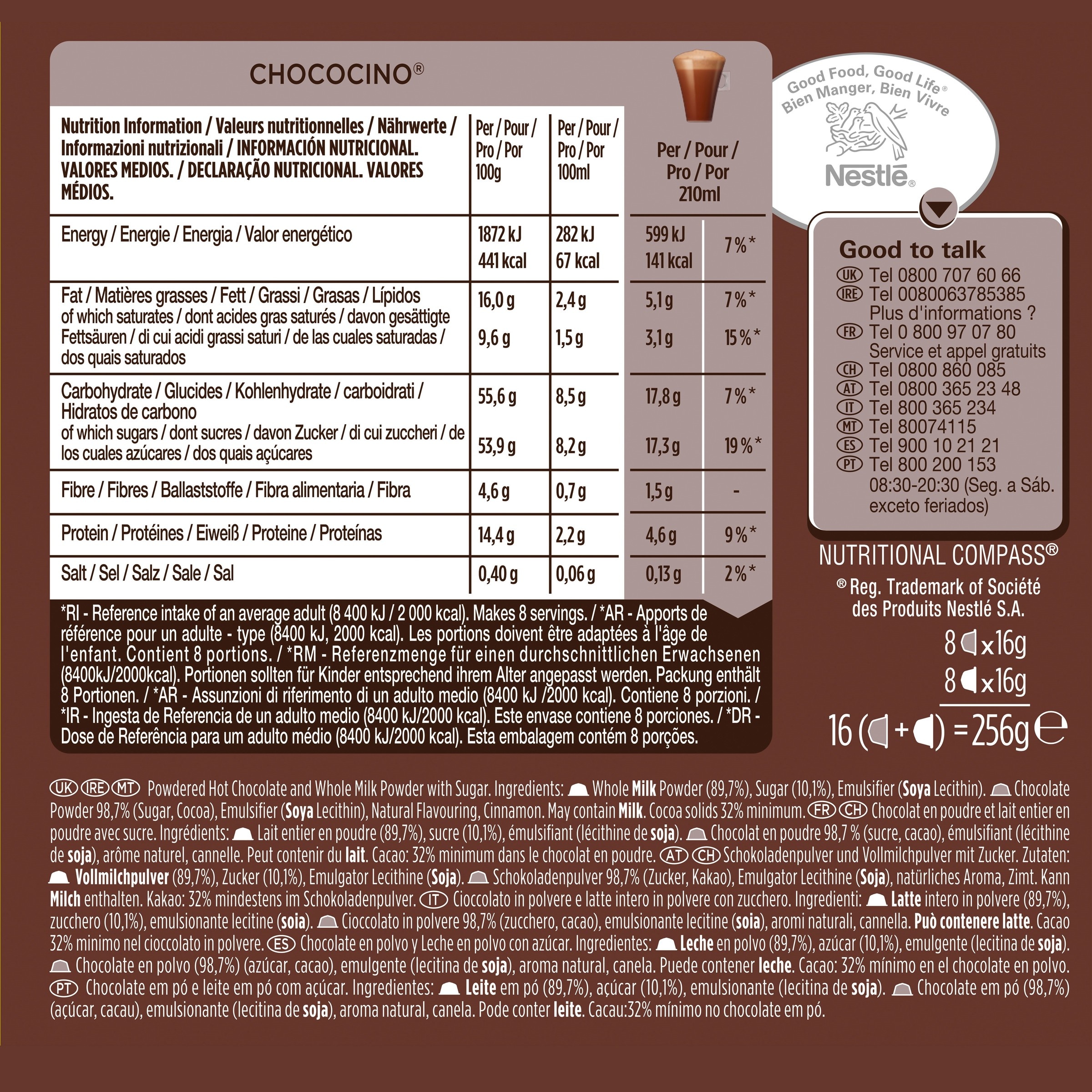 Estuche 8 unidades de cacao + 8 leche NESCAFE DOLCE GUSTO Chococino chocolate a la taza en cápsulas 4