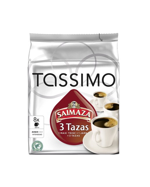 Imagen 0 de Bolsa de 8 cápsulas Saimaza 3 tazas Tassimo