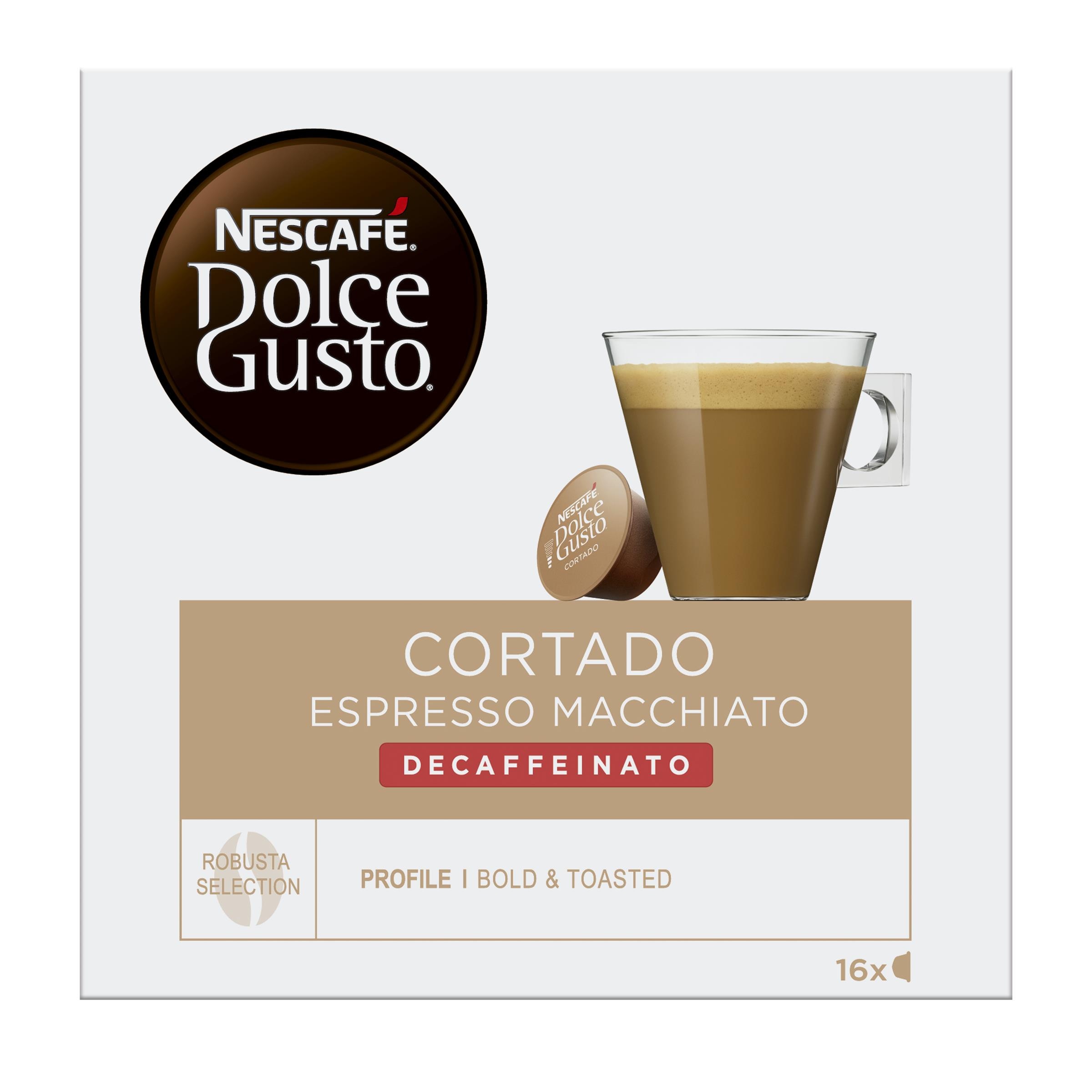 Estuche 16 cápsulas NESCAFE DOLCE GUSTO café Cortado Espresso Macchiato Decaffeinato Selección robusta 2