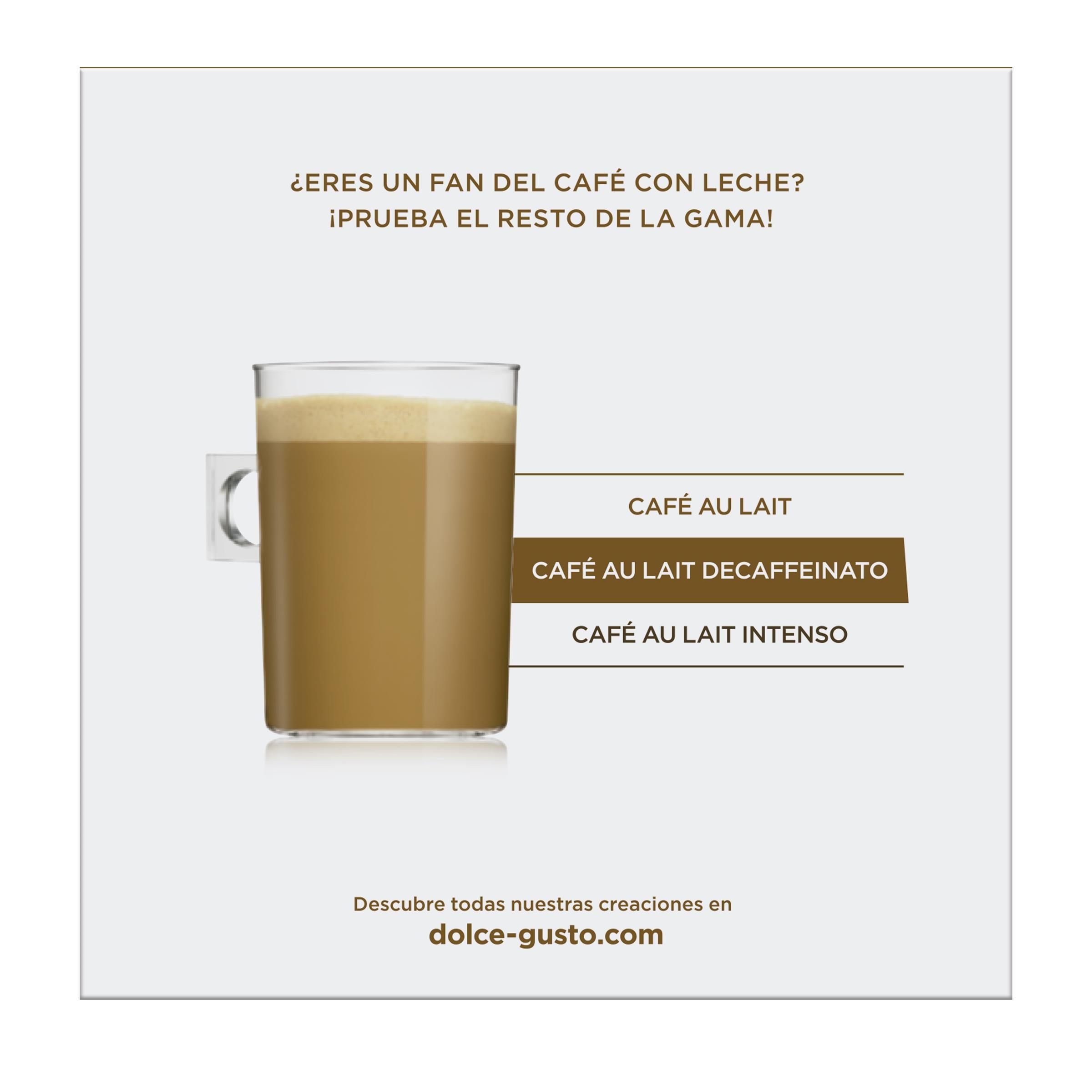 Estuche 16 cápsulas NESCAFE DOLCE GUSTO café con leche decaffeinato Selección robusta 4