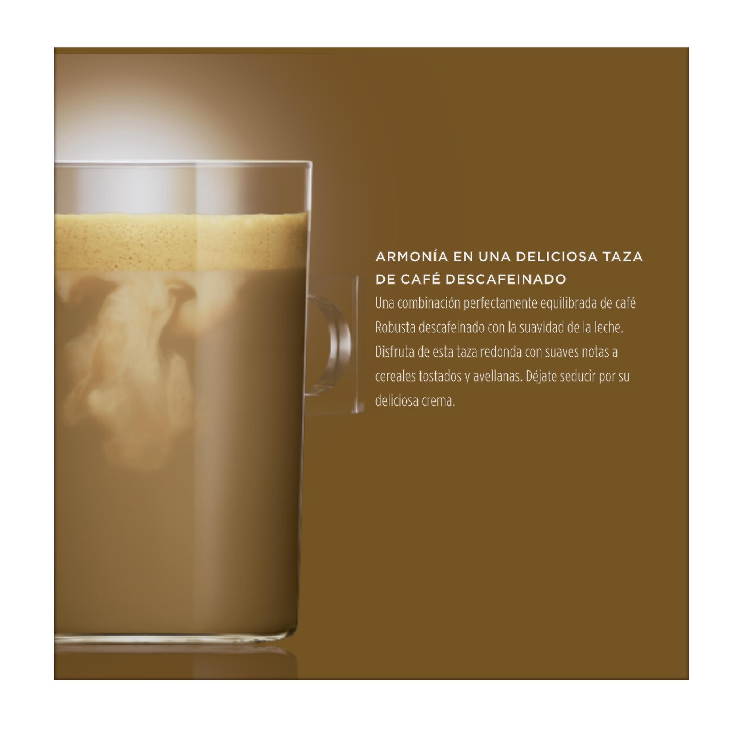 Estuche 16 cápsulas NESCAFE DOLCE GUSTO café con leche decaffeinato Selección robusta 5