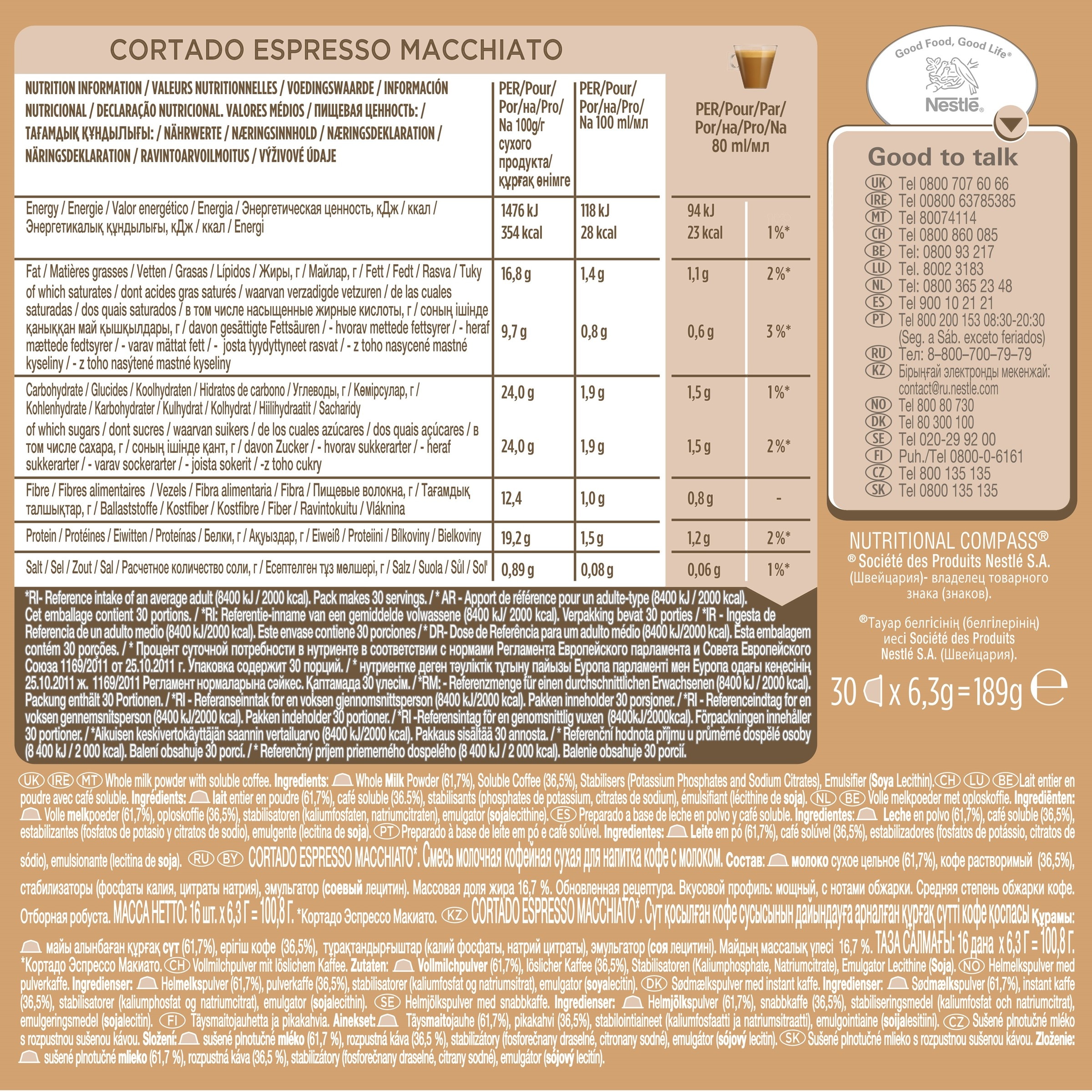 Estuche 30 cápsulas NESCAFE DOLCE GUSTO café cortado espresso Macchiatto selección arábica y robusta 4