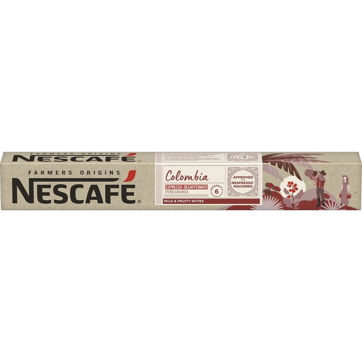 Imagen 0 de Estuche 10 cápsulas Colombia café espresso descafeinado intensidad 6 compatibles con máquinas Nespresso