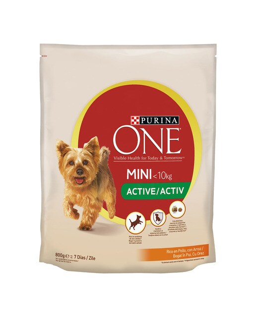 Purina One - Pienso para perros adultos mini Purina One My dog is Active pollo.