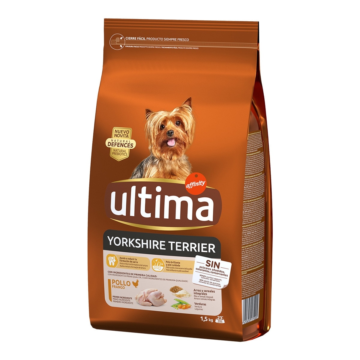 Ultima - Pienso para perros adultos Ultima Yorkshire Terrier pollo.