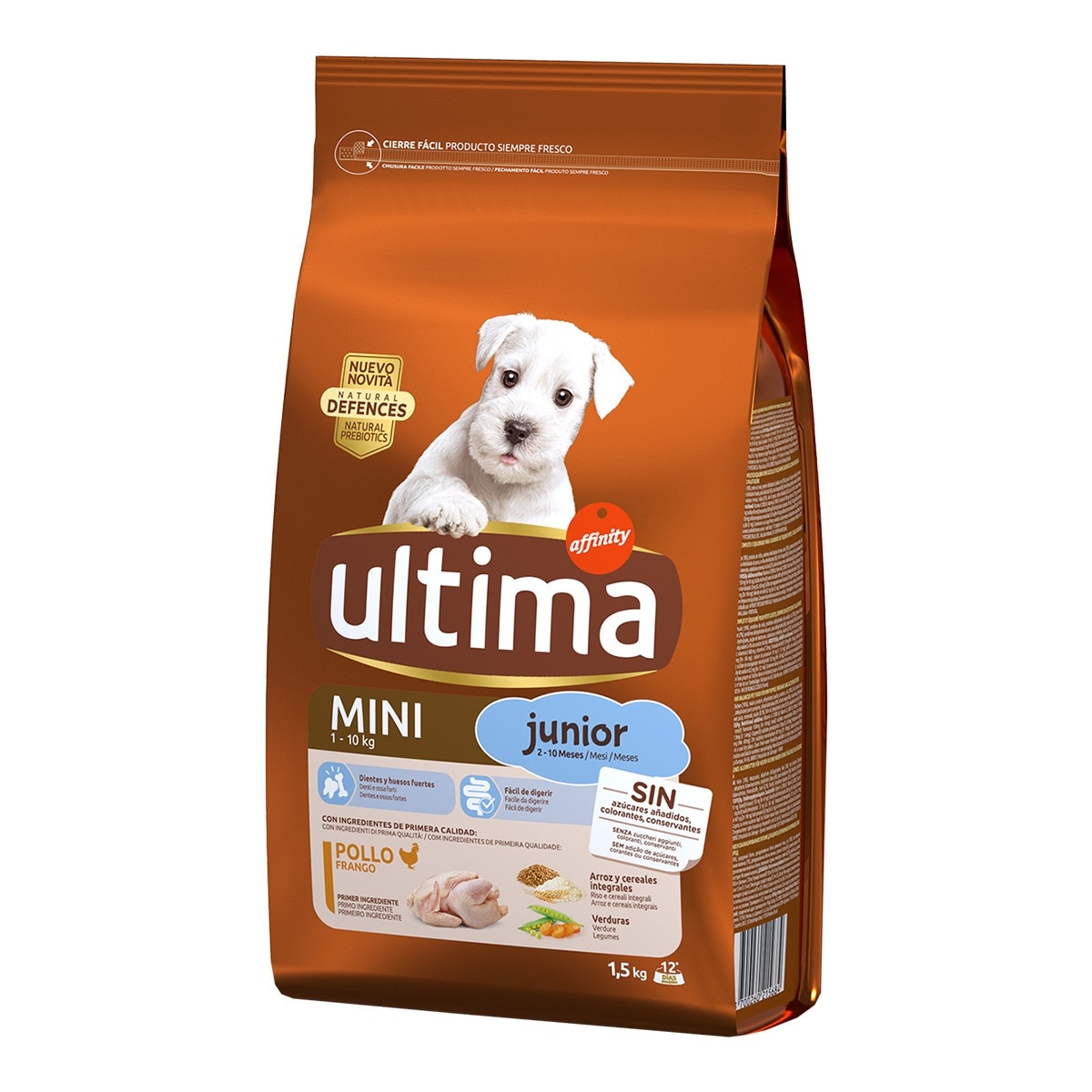 Ultima - Pienso para perros cachorros pequeños Ultima Mini Junior pollo.