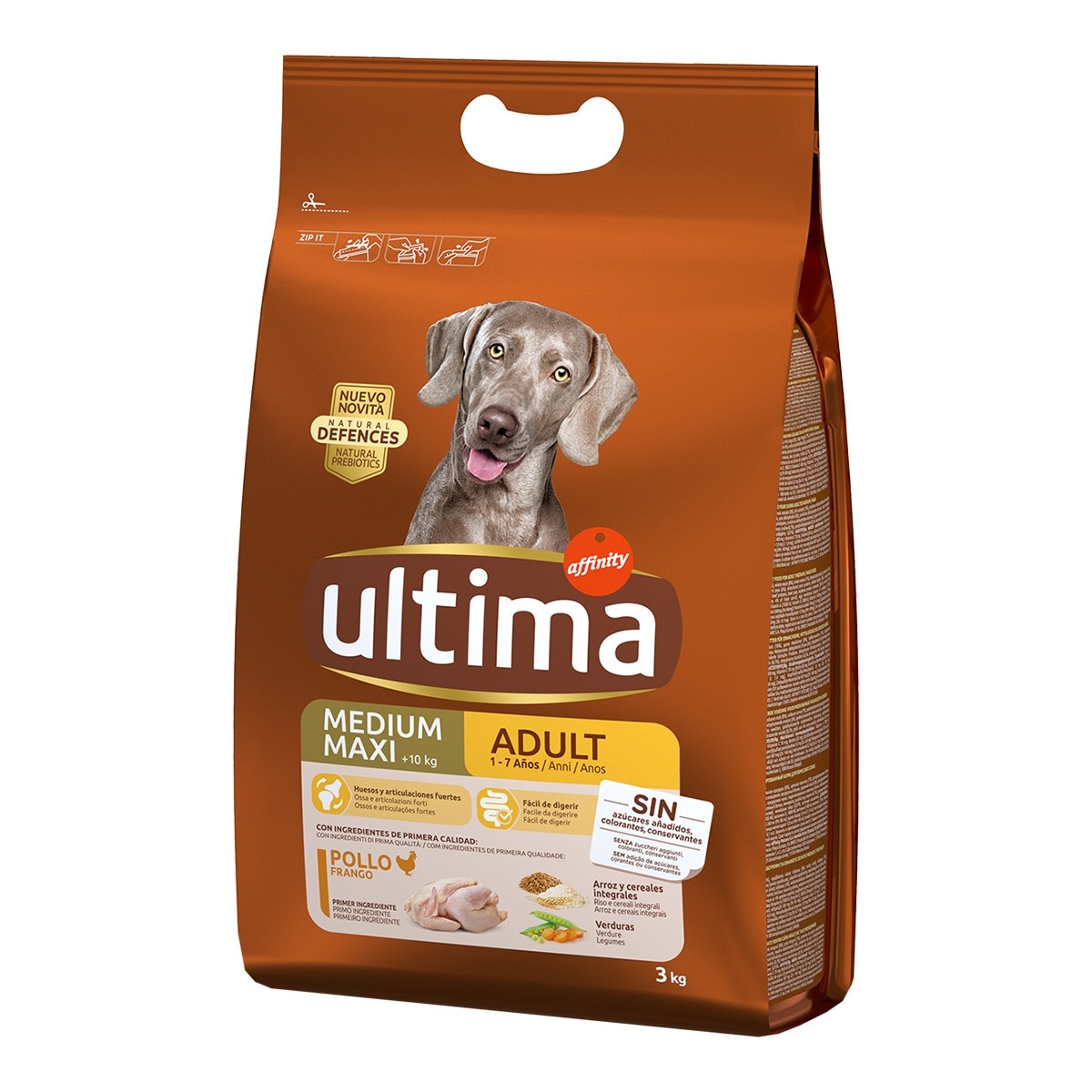 Ultima - Pienso para perros adultos Ultima Medium-Maxi pollo.