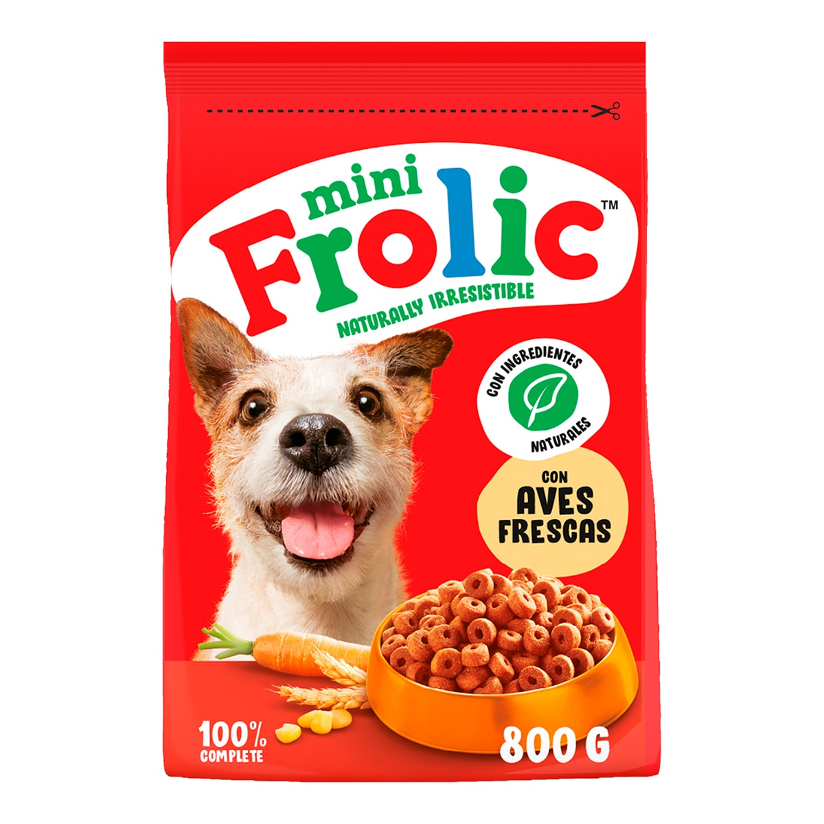 Frolic - Pienso para perros adultos pequeños y medianos Frolic Complete pollo con verdura y cereales 800 g