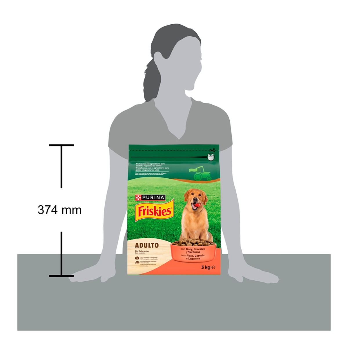 Imagen 6 de Pienso para perros adultos Friskies buey, cereales y verduras