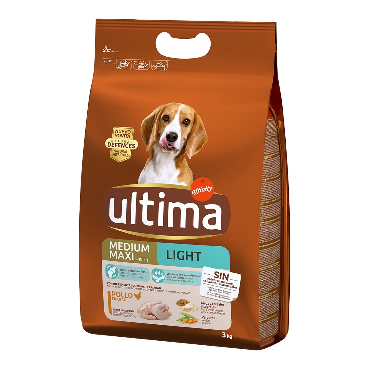Ultima - Pienso para perros adultos Ultima Medium-Maxi Light