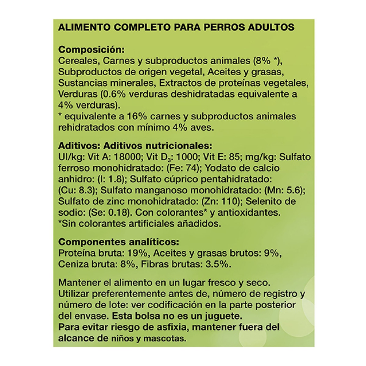 Pienso para perros adultos Friskies aves y verduras 3 kg 3