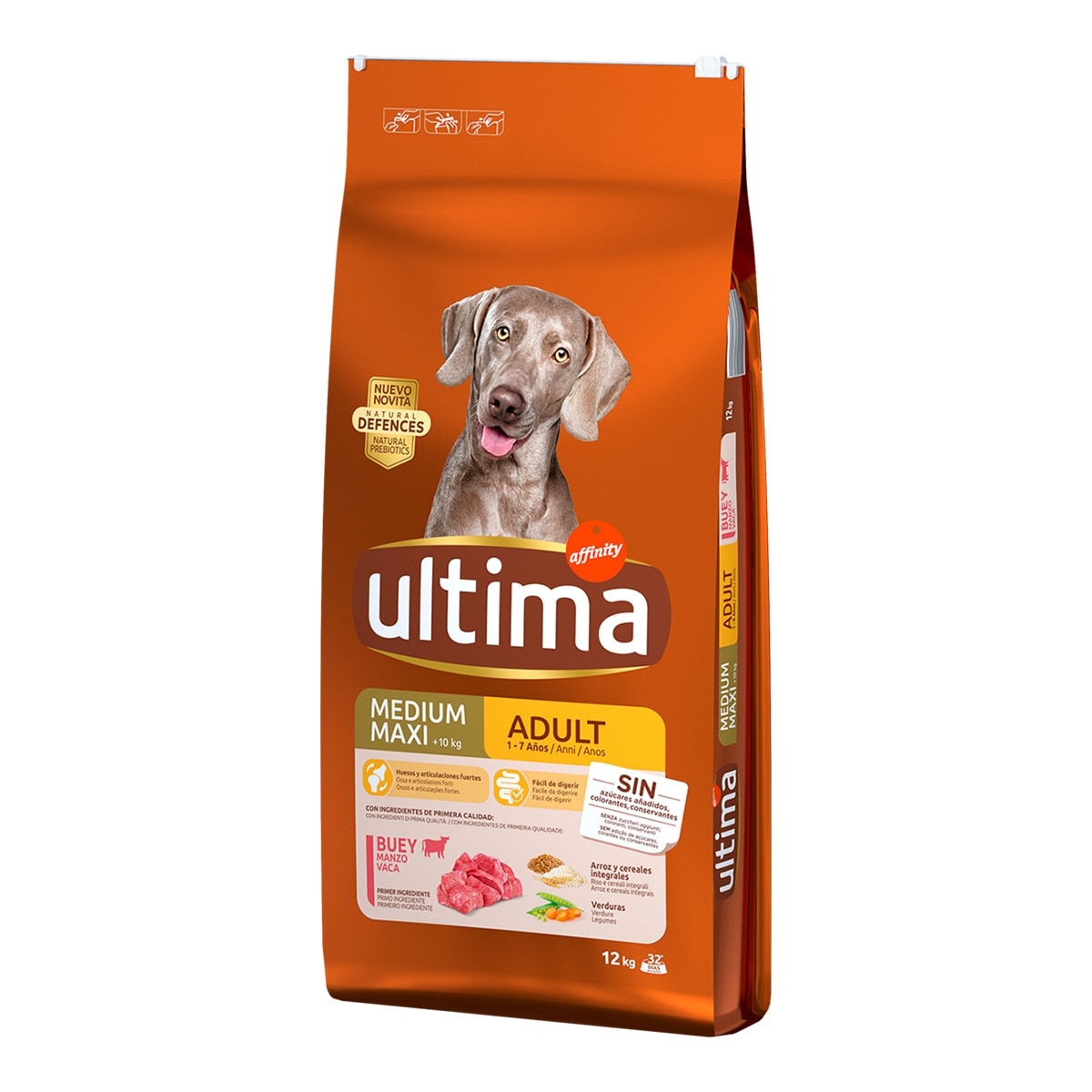 Ultima - Pienso para perros medianos y grandes Ultima Medium-Maxi Buey
