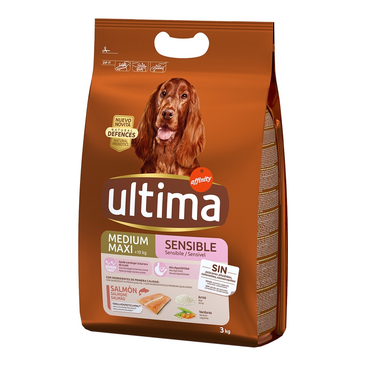 Ultima - Pienso para perros adultos Ultima Medium-Maxi Sensible salmón