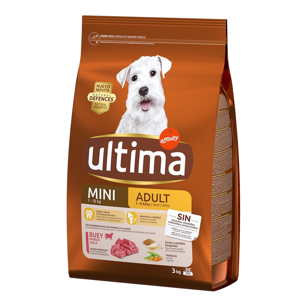 Ultima - Pienso para perros adultos Mini Ultima buey