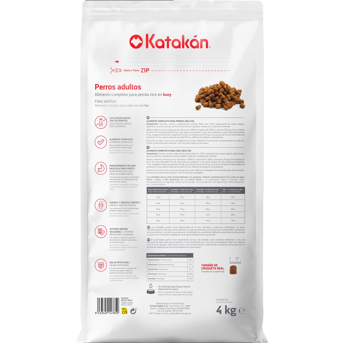 Pienso para perros adultos Katakán buey 2