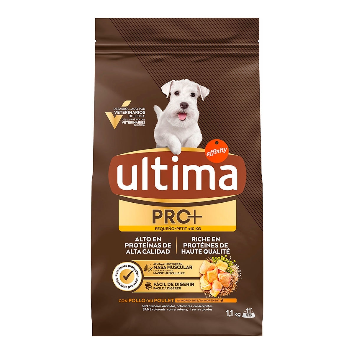 Ultima - Pienso para perros adultos minis Ultima Pro+ pollo 1,1 Kg