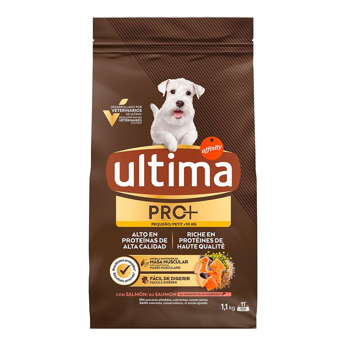 Ultima - Pienso para perros adultos minis Ultima Pro+ salmón 1,1 Kg.