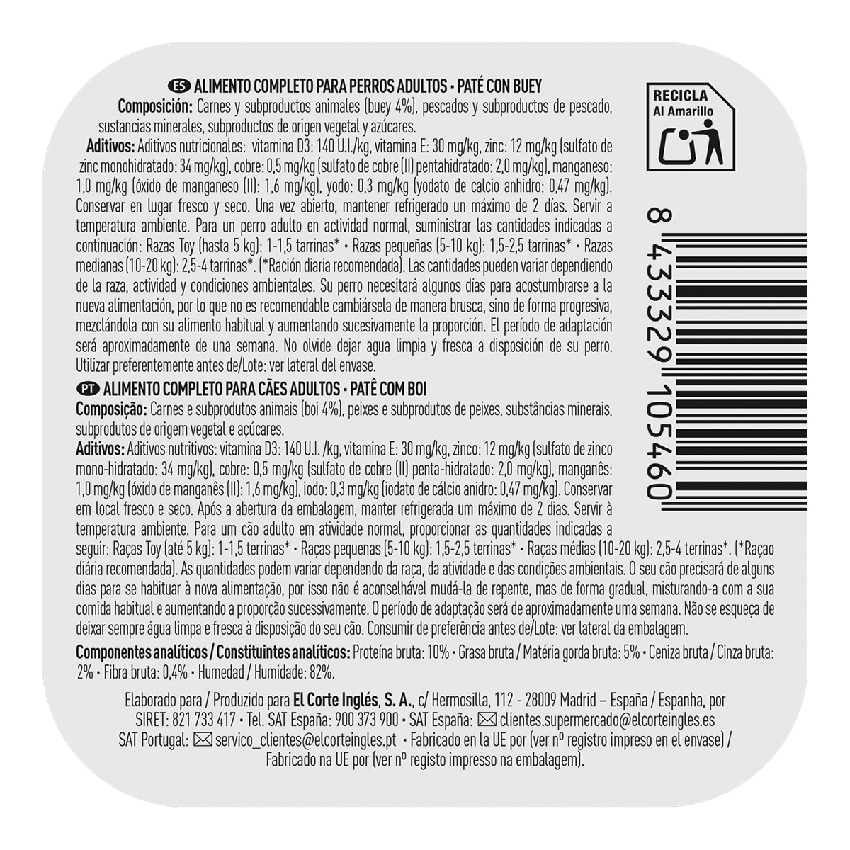 Imagen 2 de Comida húmeda para perros adultos Katakán buey 300 g