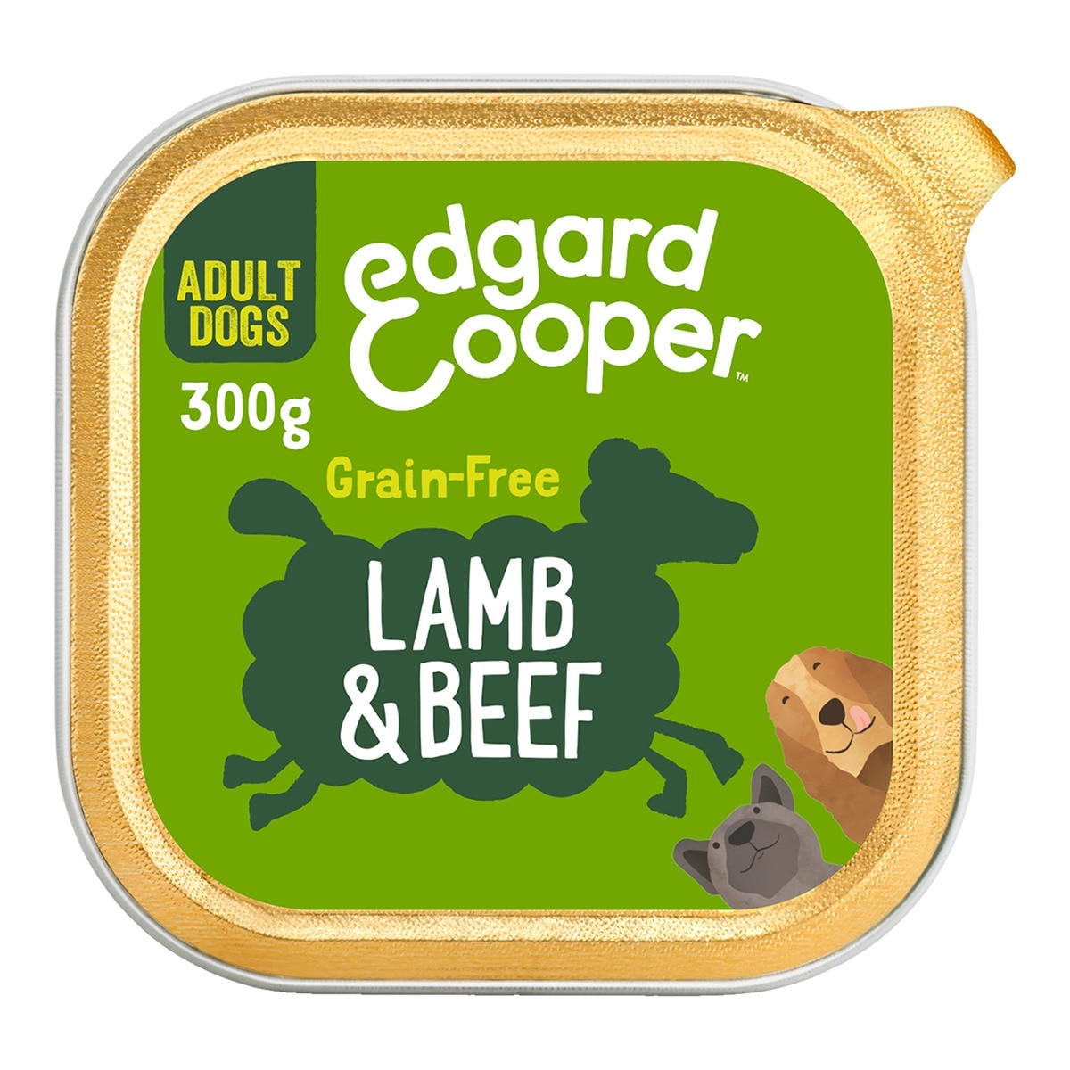 Edgard & Cooper – Comida húmeda para perros adultos Edgard & Cooper grain free paté cordero y vaca. 300 g
