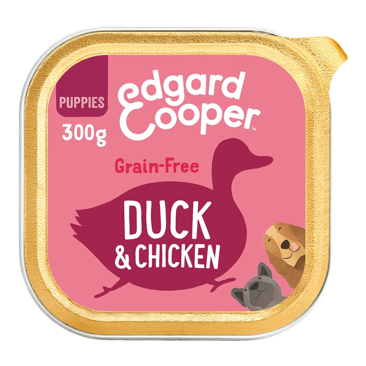 Edgard & Cooper - Comida húmeda para perros cachorros Edgard & Cooper paté grain free pato y pollo.