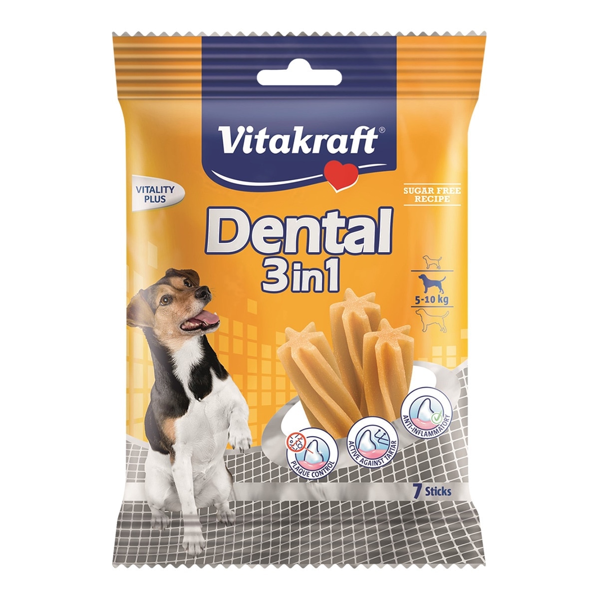 Vitakraft - Snack para perros pequeños Vitakraft Dental 3 en 1 120 g.