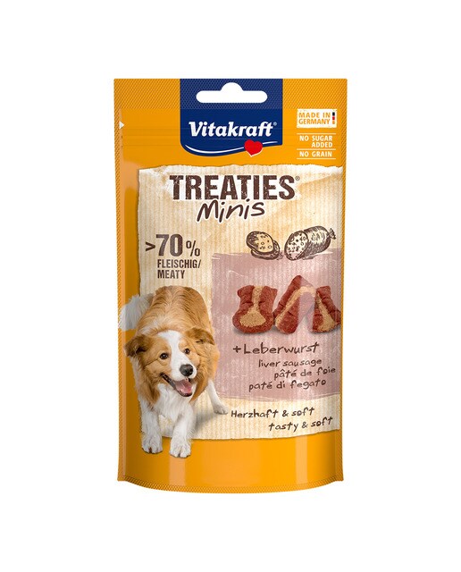Vitakraft - Snack para perros adultos Vitakraft Treaties minis paté 48 g.