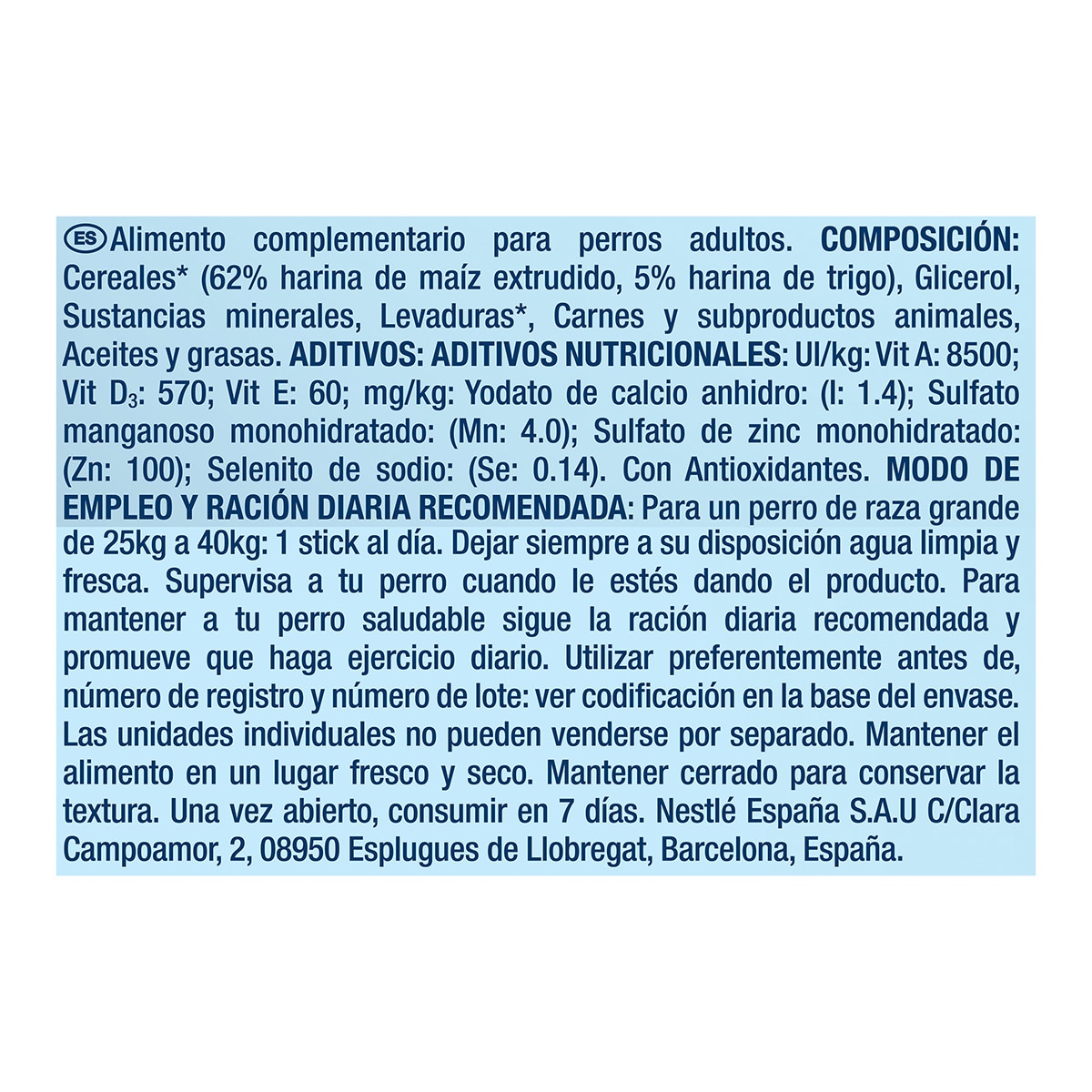Imagen 3 de Snack dental para perros tamaño grande 36 unidades 35 g Dentalife