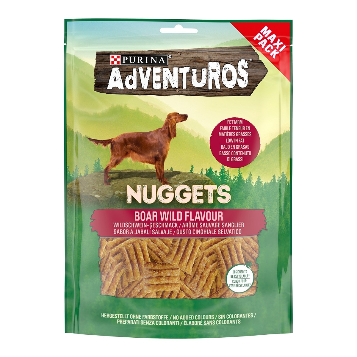 Purina Adventuros – Snack en forma de Nuggets para perros adultos Adventuros jabalí. 300 g