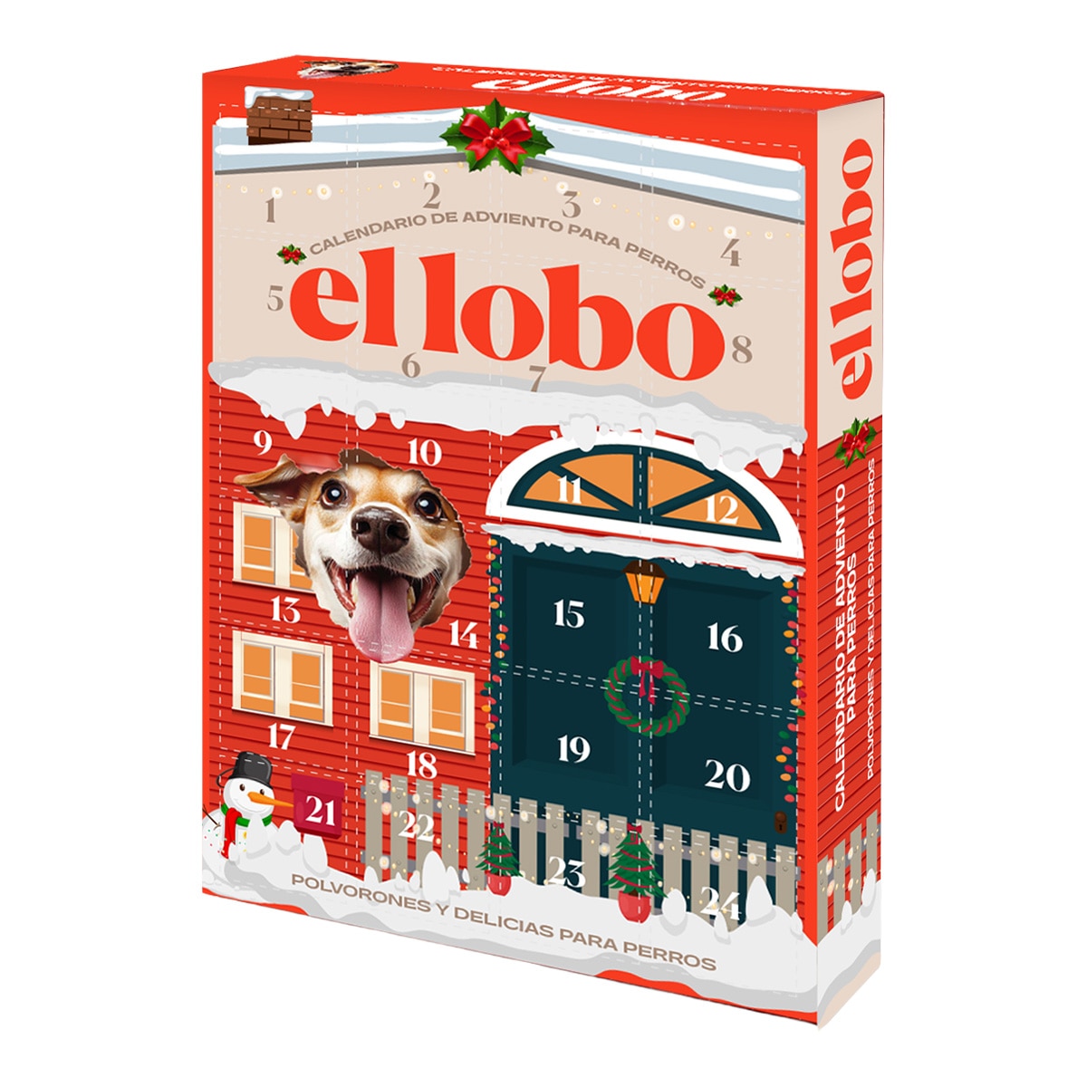 Imagen 1 de Snack Calendario de adviento para perros adultos y sénior (polvorón de arroz y delicias de calabaza)  El Lobo 440 g