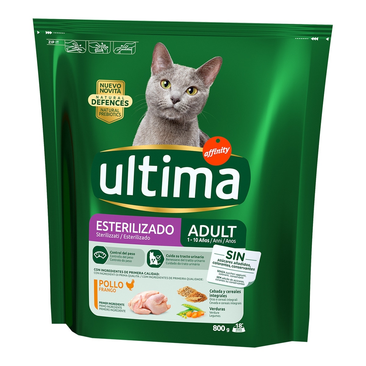 Ultima - Pienso para gatos esterilizados Ultima Adult pollo.
