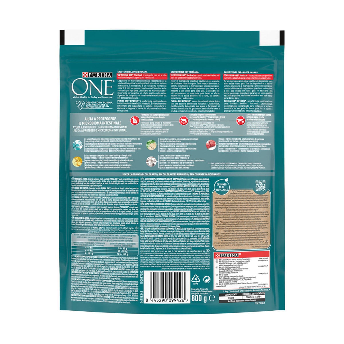 Pienso para gatos adultos esterilizados Purina One Bifensis buey y trigo 2