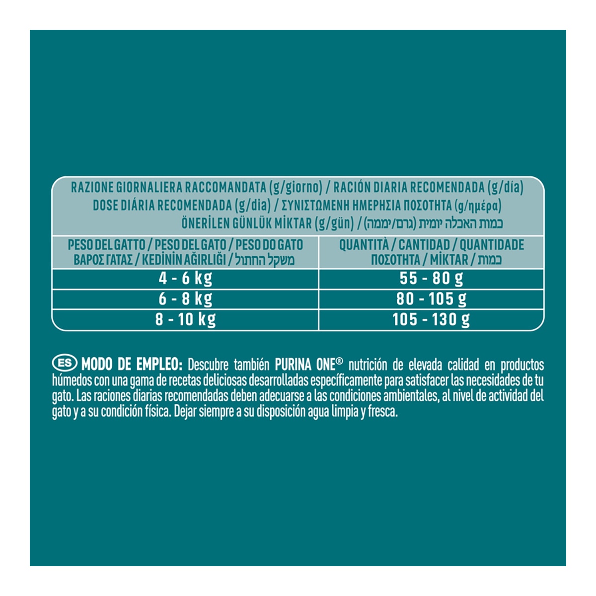 Pienso para gatos adultos esterilizados Purina One Bifensis buey y trigo 4