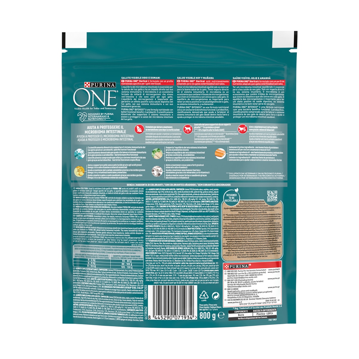Pienso para gatos adultos esterilizados Purina One Bifensis salmón y trigo 2