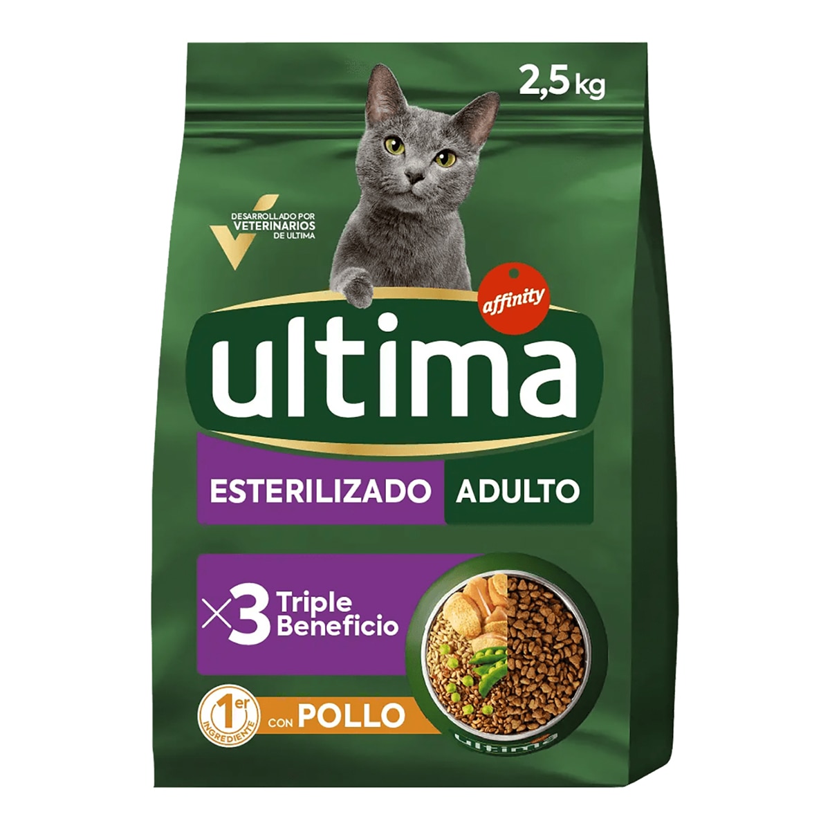 Ultima - Pienso para gatos esterilizados Ultima Adult pollo.
