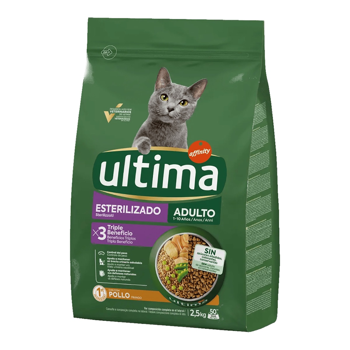 Pienso para gatos esterilizados Ultima Adult pollo 3