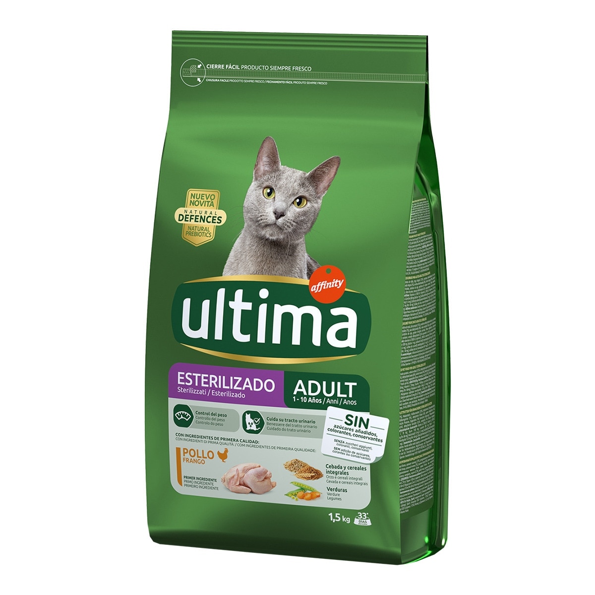 Ultima - Pienso para gatos esterilizados Ultima Adult pollo.