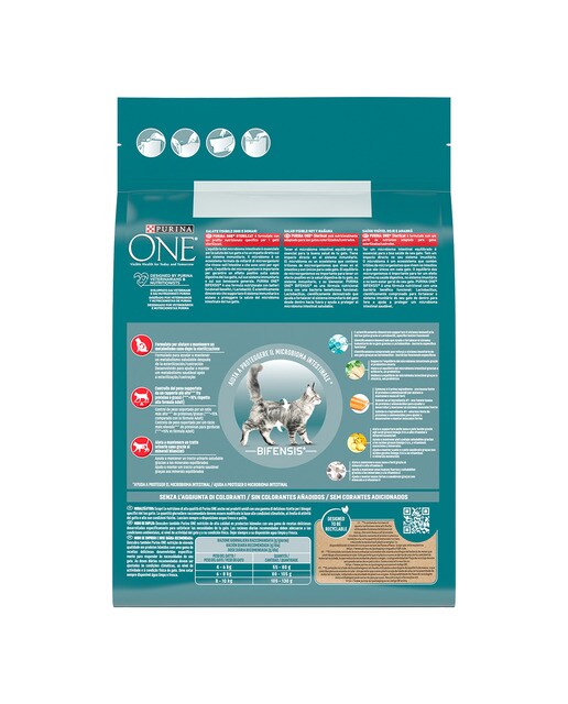 Imagen 2 de PURINA ONE Sterilcat pienso para gatos adultos esterilizados con salmón y trigo envase 800 g