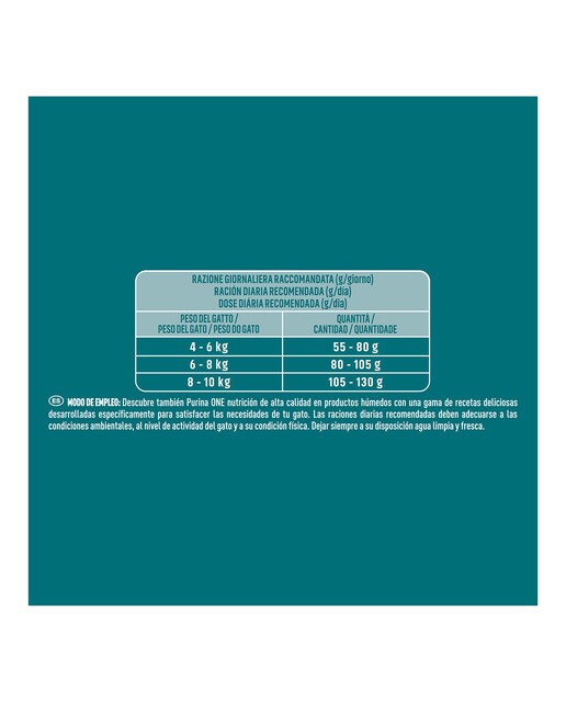 Imagen 4 de PURINA ONE Sterilcat pienso para gatos adultos esterilizados con salmón y trigo envase 800 g