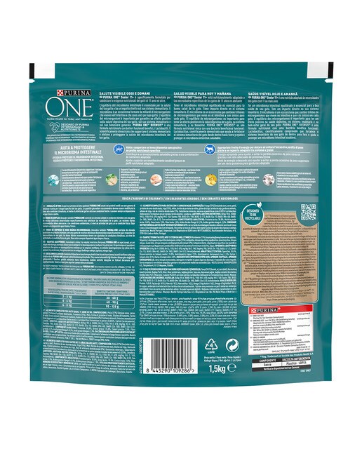 Pienso para gatos Senior 11+ Purina One Bifensis pollo y cereales integrales 1,5 kg 2