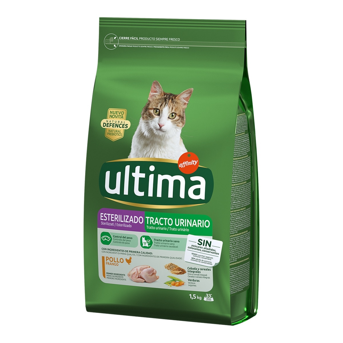 Ultima - Pienso para gatos adultos esterilizados Ultima Tracto Urinario 1,5 kg